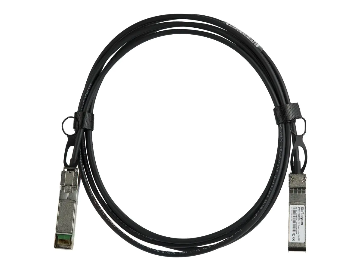 StarTech 2,5m Cisco SFP-H10GB-CU2-5M konform - SFP+ Direktverbindungskabel - 10Gb Twinax Kabel - Passives SFP+ Kabel - 10GBase Direktanschlusskabel - SFP+ eingerastet zu SFP+ eingerastet - 2.5 m - twinaxial - SFF-8431/SFF-8432 - passiv - Schwarz
