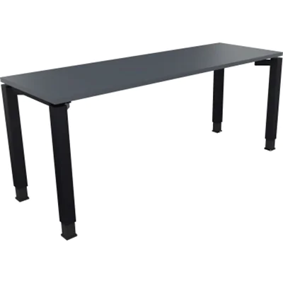 Schreibtisch Vierfuß Quadratrohr B1800xT600xH680-820 an/Lavagrau Schreibtisch Vierfuß Quadratrohr B1800xT600xH680-820 an/Lavagrau