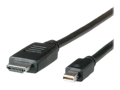 Roline - Videokabel - Mini DisplayPort (M) bis HDMI (M) - 2 m - abgeschirmt - Schwarz