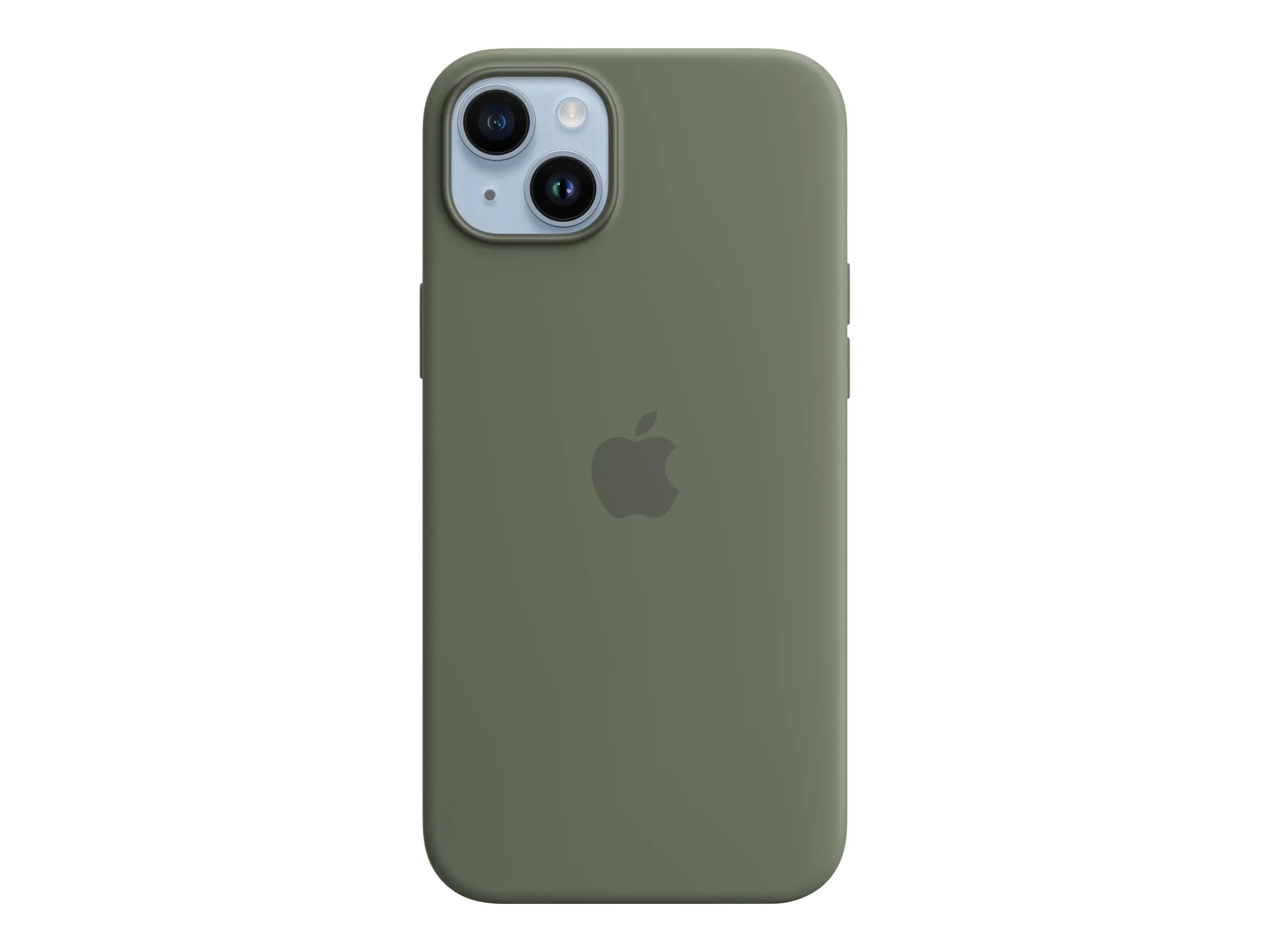 Apple - Hintere Abdeckung für Mobiltelefon - kompatibel mit MagSafe - Silikon - Oliv - für iPhone 14 Plus