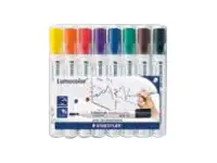 STAEDTLER Lumocolor 351 - Marker - für Glas, Whiteboard, Porzellan - verschiedene Farben - 2 mm (Packung mit 8) 351 WP8