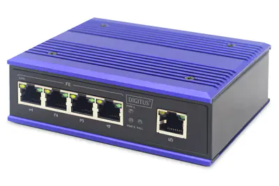 DIGITUS Professional DN-650105 Industrial - Switch - unmanaged - 5 x 10/100 - an DIN-Schiene montierbar - Gleichstrom