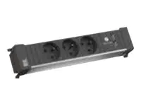 Bachmann POWER FRAME - Steckdosenleiste - Eingabe, Eingang GST18i3 - Ausgangsanschlüsse: 3 (USB, 3 x French / UTE) - 20 cm Schnur - Schwarz