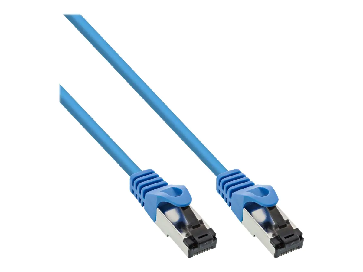InLine - Patch-Kabel - RJ-45 (M) zu RJ-45 (M) - 2 m - SFTP, PiMF - CAT 8.1 - halogenfrei, rund - Blau