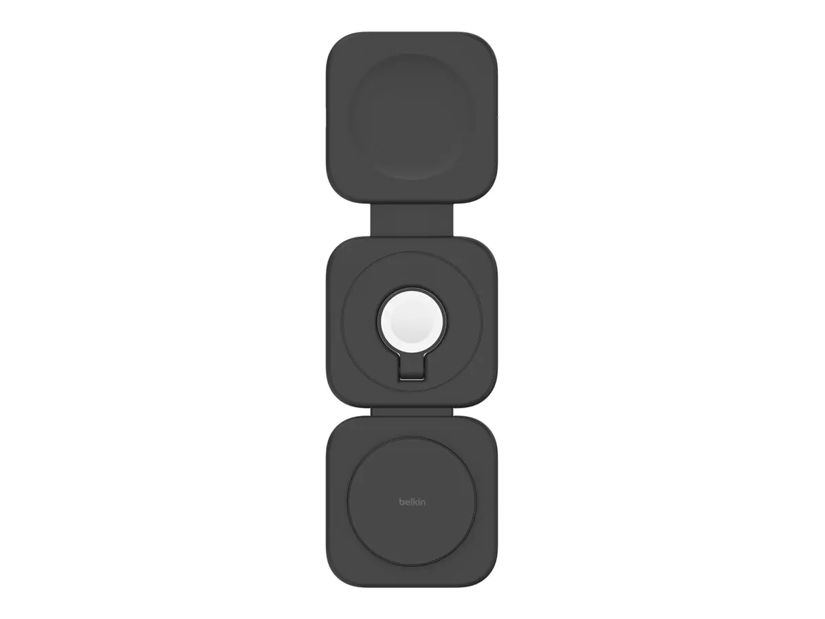 Belkin BoostCharge Pro 3-in-1 - Induktive Ladematte - magnetisch mit Qi2 + AC-Netzteil - 15 Watt - 3 A - MFI-zertifiziert