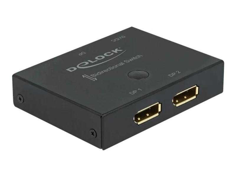 DeLock DisplayPort 2 - 1 Switch bidirectional 8K 30 Hz - Video/Audio-Schalter - 2 x DisplayPort - Desktop