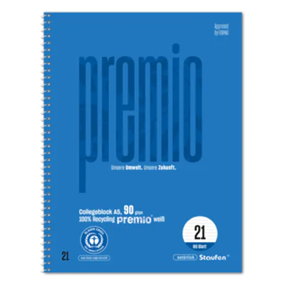 Staufen Premio Collegeblock liniert DIN A5 - Bürokleinmaterial 040834021
