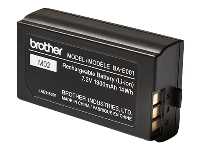 Brother BA-E001 - Drucker-Batterie - Lithium-Ionen - für Brother PT-P750; P-Touch PT-750, E300, E310, E500, E550, H500, P750; P-Touch EDGE PT-P750
