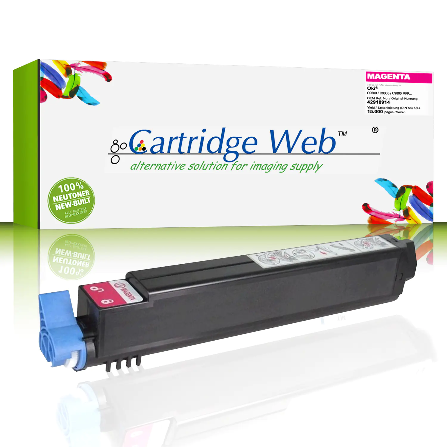 CartridgeWeb Toner kompatibel zu Oki 42918914 magenta 15.000 Seiten CartridgeWeb Toner kompatibel zu Oki 42918914 magenta 15.000 Seiten