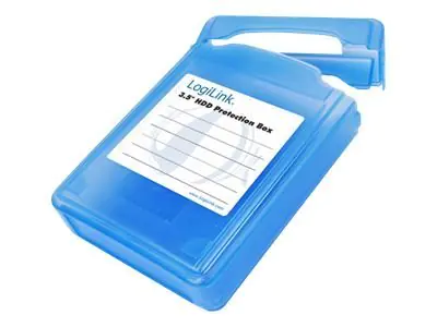 LogiLink 3.5" HDD Protection Box for 1 HDD - Festplattenlaufwerk-Schutzgehäuse - Blau