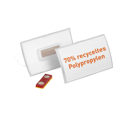 Durable 826019, Namensschild-Halterung, Porträt, Polypropylen (PP), Transparent, 9 cm, 5,4 cm