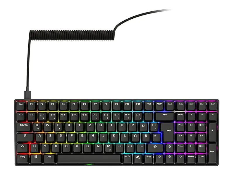 Sharkoon SGK50 S2 PBT bk Gateron GPRO Yellow DE