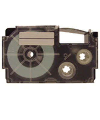 Casio Etikettenband schwarz auf transparent 0,9 cm