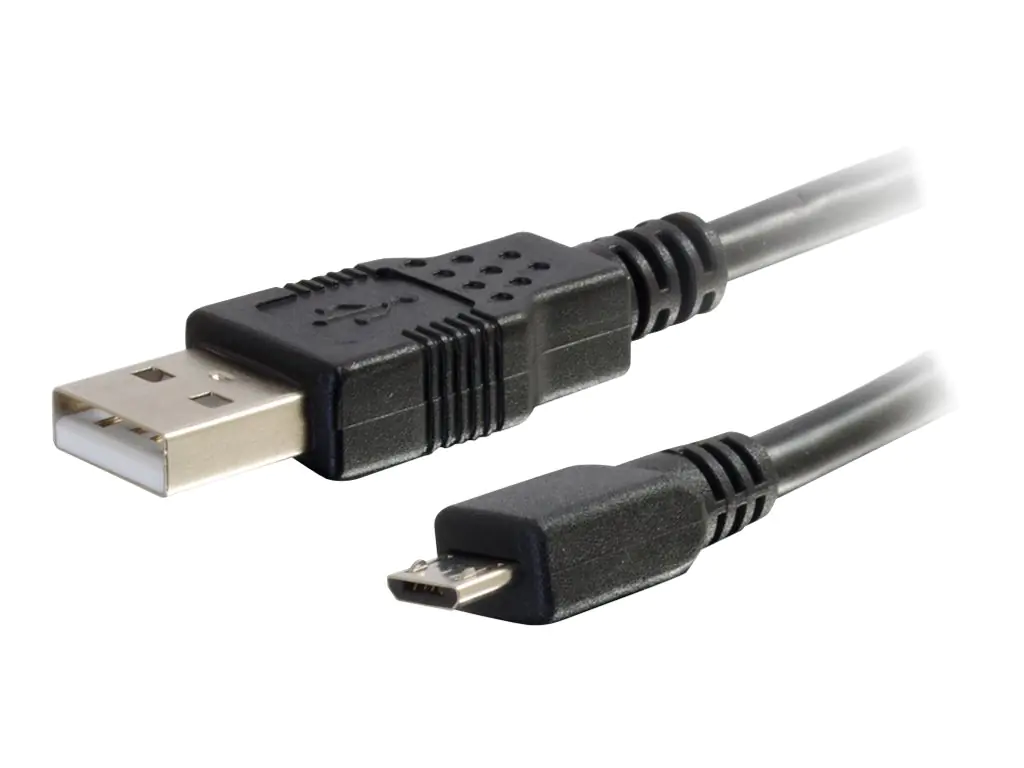 C2G 6.6ft USB to Micro B Cable - USB A to Micro USB Cable - USB 2.0 - M/M - USB-Kabel - USB (M) zu Micro-USB Typ B (M) - 2 m - Schwarz