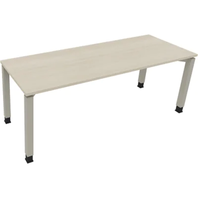 Schreibtisch Vierfuß Quadratrohr B2000xT700xH680-820 si/Akazie hell Schreibtisch Vierfuß Quadratrohr B2000xT700xH680-820 si/Akazie hell