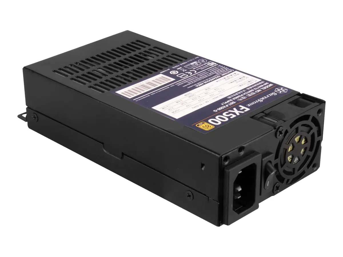SilverStone FX500 - Netzteil (intern) - ATX12V / Flex ATX - 80 PLUS Gold - Wechselstrom 90-264 V - 500 Watt - aktive PFC - Schwarz