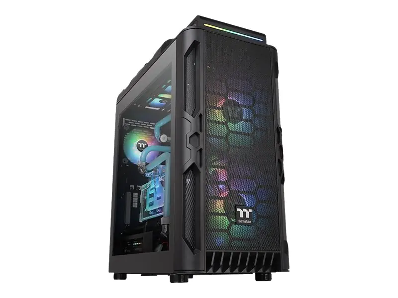 Thermaltake Level 20 RS ARGB - Tower - ATX - Seitenteil mit Fenster (gehärtetes Glas) - keine Spannungsversorgung (PS/2) - Schwarz - USB/Audio