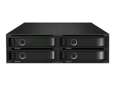 RaidSonic ICY BOX IB-2242SSK - Laufwerksschachtadapter - 5,25" bis 4 x 2,5" (13.3 cm to 4 x 6.4 cm) - Schwarz