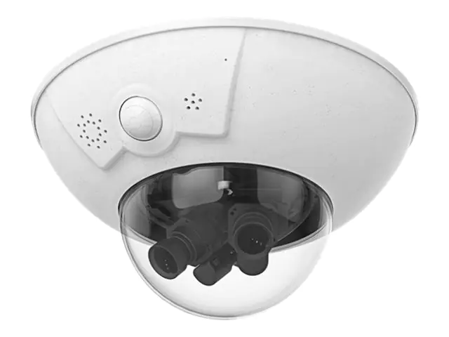 MOBOTIX DualDome D16B-F-6D6N036 - Netzwerk-Überwachungskamera - Kuppel - Außenbereich - Vandalismussicher / Wetterbeständig - Farbe (Tag&Nacht) - 2 x 6.000.000 Pixel - 6144 x 2048 - feste Brennweite - Audio - LAN 10/100 - MJPEG, H.264, MxPEG - PoE Class 3