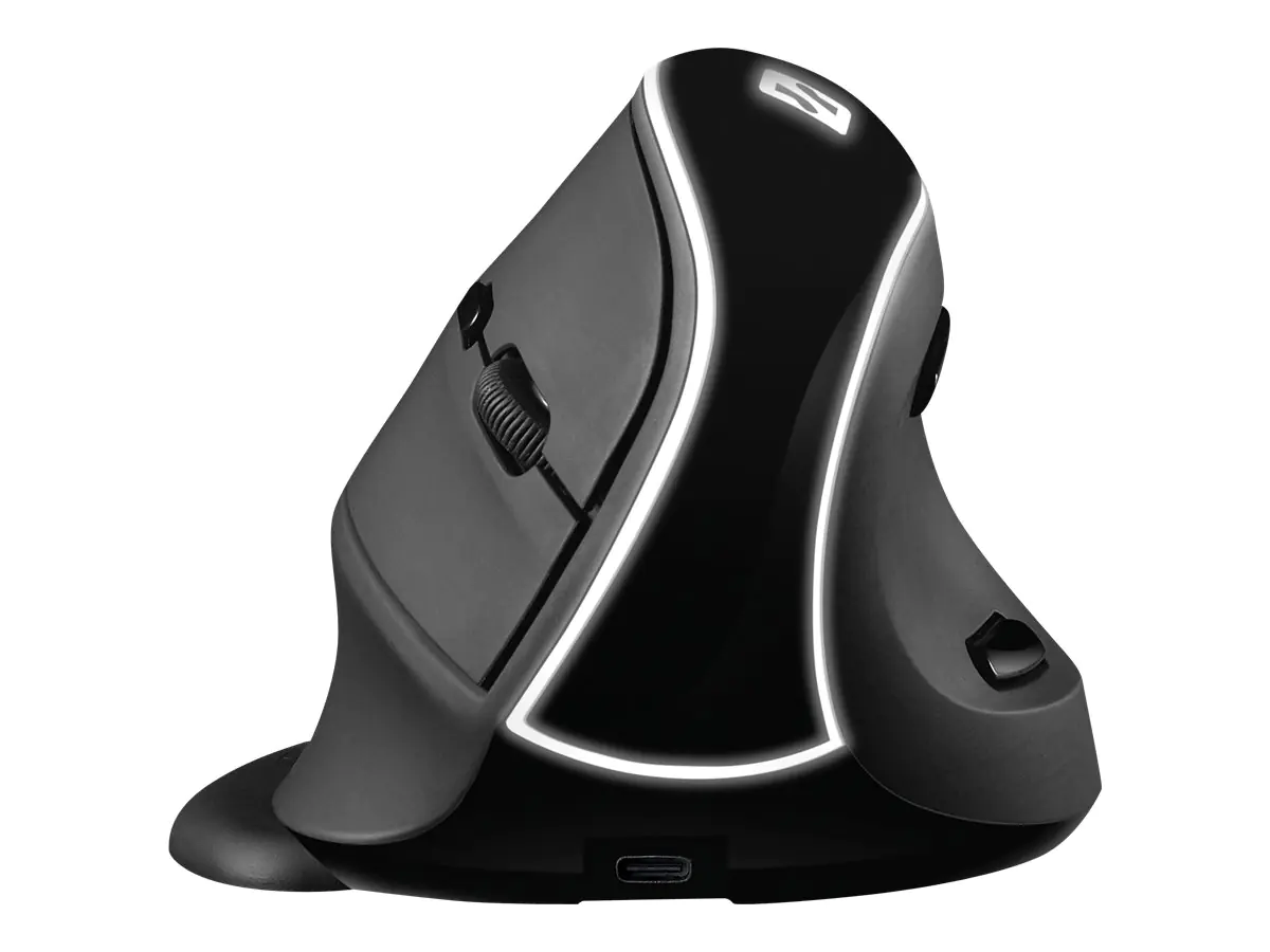 Sandberg Pro - Vertikale Maus - ergonomisch - optisch - 6 Tasten - kabellos - 2.4 GHz - kabelloser Empfänger (USB) - Box