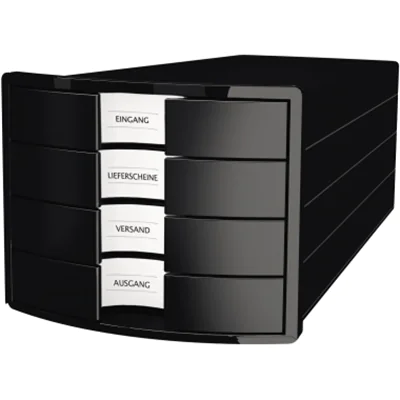HAN Schubladenbox IMPULS 1012-13 DIN A4/C4 4Fächer geschl. sw HAN Schubladenbox IMPULS 1012-13 DIN A4/C4 4Fächer geschl. sw