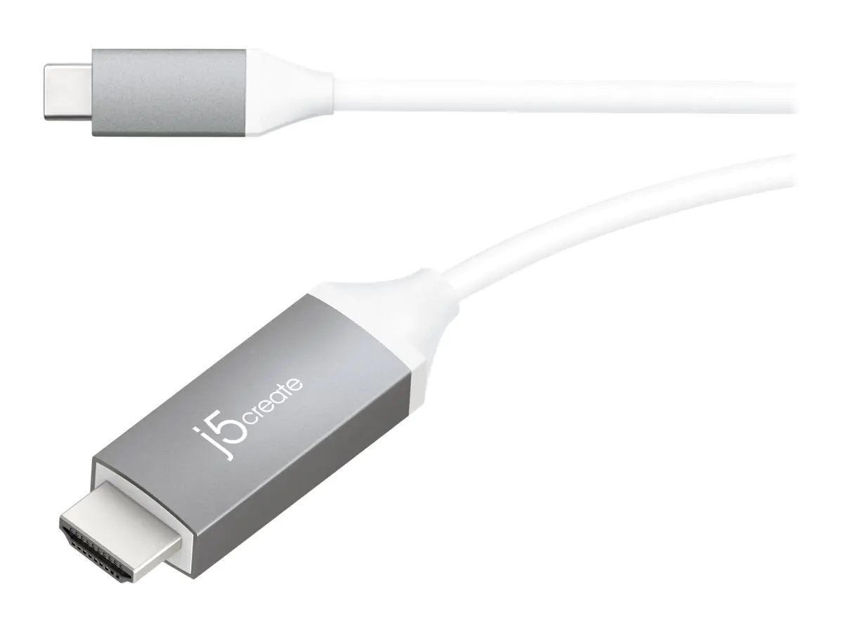 j5create JCC153G - Adapterkabel - 24 pin USB-C männlich zu HDMI männlich - 1.524 m - Grau - unterstützt 4K 60 Hz (3840 x 2160)
