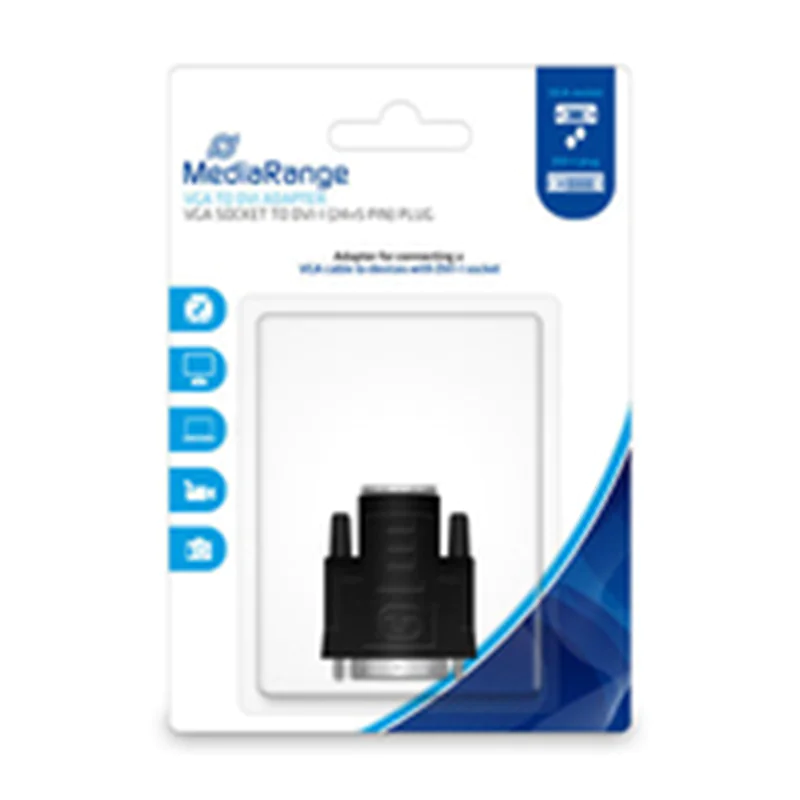 MEDIARANGE MRCS172 - DVI-I - VGA - Schwarz