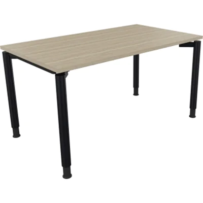 Schreibtisch Vierfuß Rundrohr B1400xT800xH680-820 an/Eiche Natur Schreibtisch Vierfuß Rundrohr B1400xT800xH680-820 an/Eiche Natur