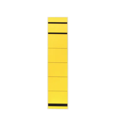 Westcott Ordnerrückenetikett schmal/kurz 39 x 192 mm (B x H) selbstklebend mit Griffloch gelb 10 Etik/Pack.