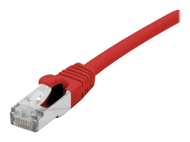 Dexlan - Patch-Kabel - RJ-45 (M) zu RJ-45 (M) - 30 cm - S/FTP - CAT 6a - halogenfrei, geformt, ohne Haken - Rot Dexlan - Patch-Kabel - RJ-45 (M) zu RJ-45 (M) - 30 cm - S/FTP - CAT 6a - halogenfrei, geformt, ohne Haken - Rot