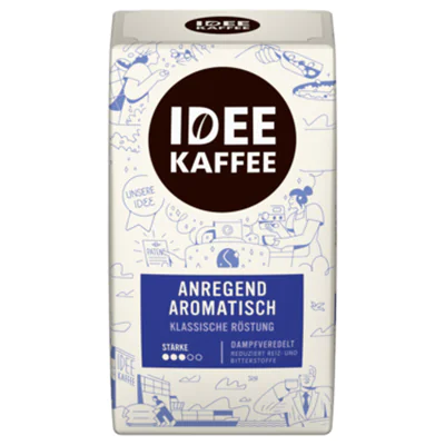 IDEE Kaffee Arabica/Robusta Mischung gemahlen Intensität: 3 500 g/Pack. IDEE Kaffee Arabica/Robusta Mischung gemahlen Intensität: 3 500 g/Pack.
