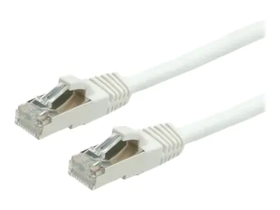 VALUE - Patch-Kabel - RJ-45 (M) zu RJ-45 (M) - 10 m - SFTP, PiMF - CAT 6e - halogenfrei, geformt, ohne Haken, verseilt - weiß VALUE - Patch-Kabel - RJ-45 (M) zu RJ-45 (M) - 10 m - SFTP, PiMF - CAT 6e - halogenfrei, geformt, ohne Haken, verseilt - weiß