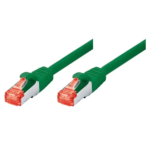 Tecline - Patch-Kabel - RJ-45 (M) zu RJ-45 (M) - 25 cm - SSTP-Kabel - CAT 6 - halogenfrei - grün Tecline - Patch-Kabel - RJ-45 (M) zu RJ-45 (M) - 25 cm - SSTP-Kabel - CAT 6 - halogenfrei - grün