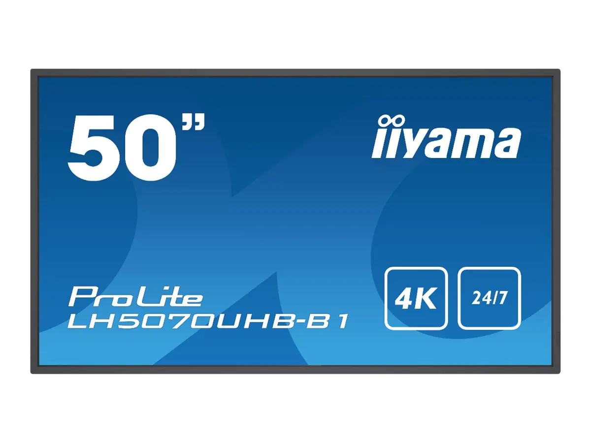iiyama ProLite LH5070UHB-B1 - 127 cm (50") Diagonalklasse (125.7 cm (49.5") sichtbar) LCD-Flachbildschirmanzeige - Digital Signage - 4K UHD (2160p) 3840 x 2160 - mattschwarz