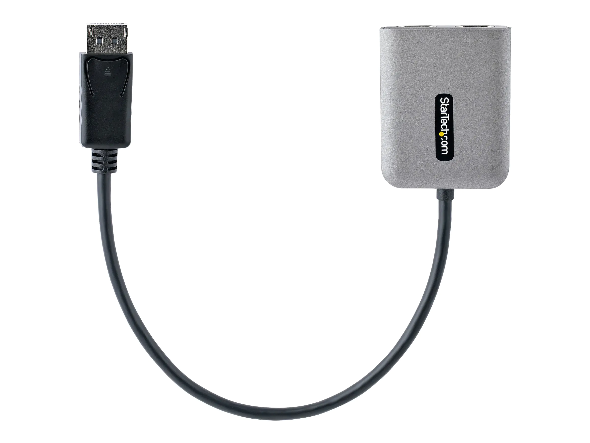 StarTech DP to Dual HDMI MST HUB, Dual HDMI 4K 60Hz, DisplayPort Multi Monitor Adapter with 1ft (30cm) Cable, DP 1.4 Multi Stream Transport Hub, DSC | HBR3, DP to 2x HDMI Ports - DP to HDMI Splitter (MST14DP122HD) - Videoadapter - DisplayPort männlich zu