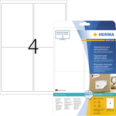 HERMA Etikett Movables 10019 99,1x139mm weiß 100 St./Pack. HERMA Etikett Movables 10019 99,1x139mm weiß 100 St./Pack.
