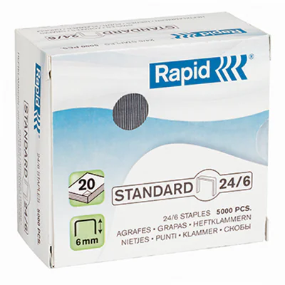 Rapid Heftklammer Standard 24859800 24/6 5.000 St./Pack. Rapid Heftklammer Standard 24859800 24/6 5.000 St./Pack.