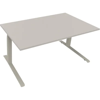 Sitz-/Stehtisch Kufe Doppels. Quad. B1600xT900xH645-1275 si/Lichtgrau