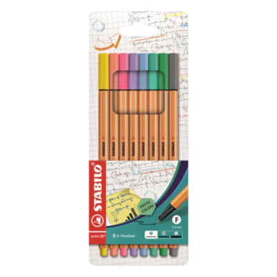 STABILO Fineliner point 88/8-01 pastell sortiert 8 St./Pack.