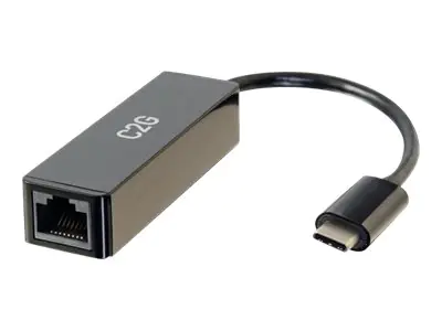 C2G USB-C to Ethernet Network Adapter - Netzwerkadapter - USB-C - Gigabit Ethernet x 1 - Schwarz