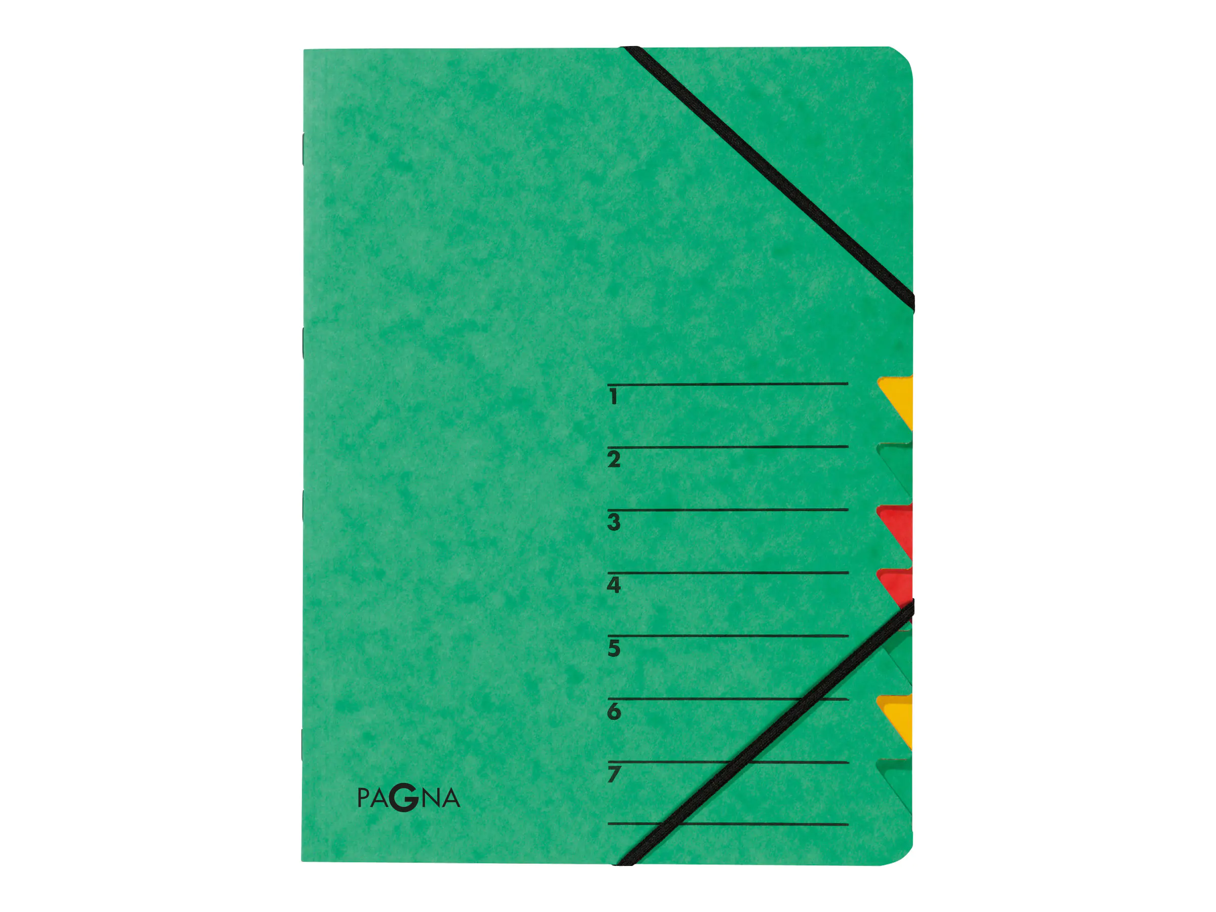 PAGNA Ordnungsmappe EASY 24061-03 DIN A4 7Fächer Pressspann grün