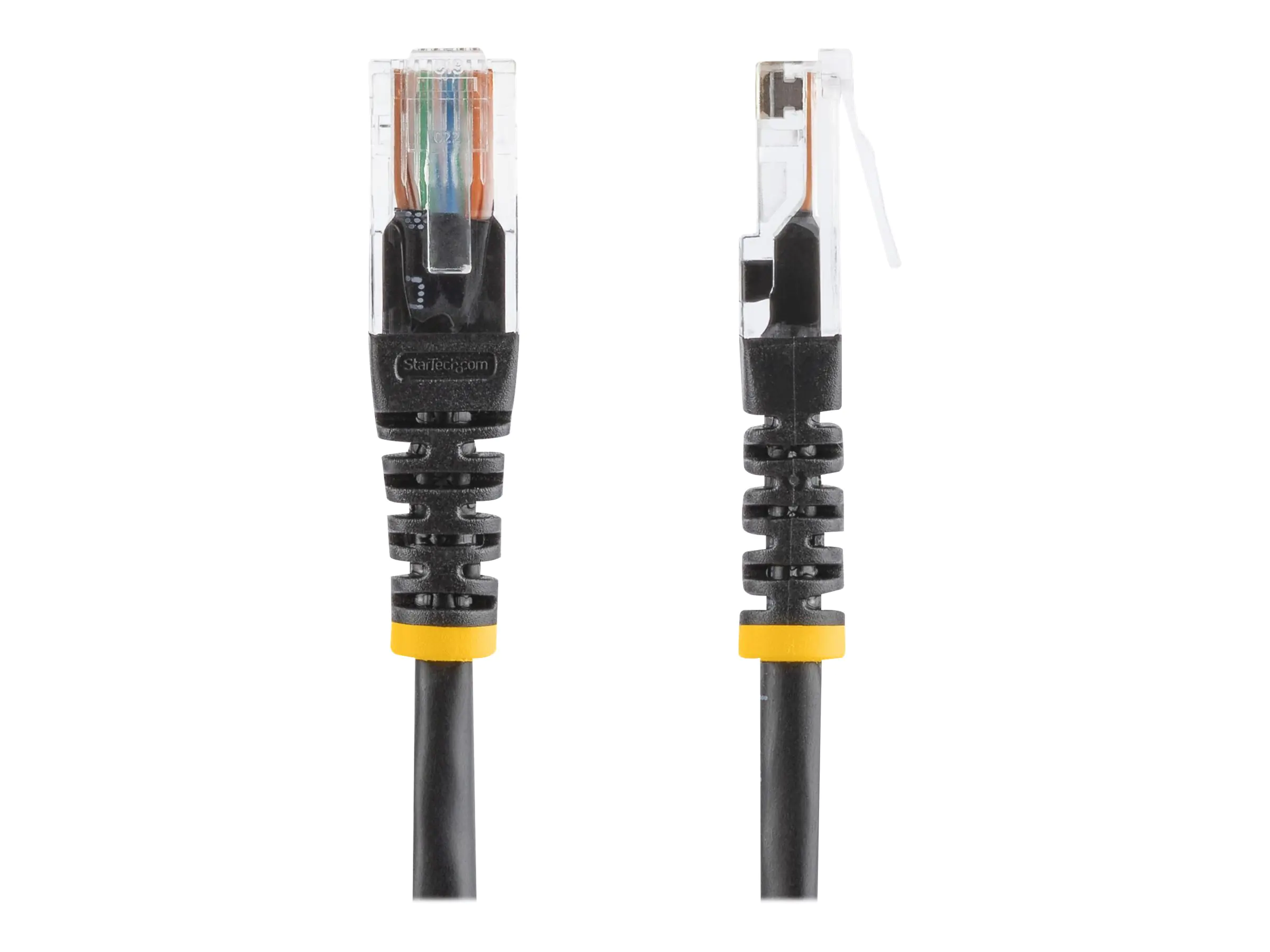 StarTech 15m Cat5e RJ45 UTP Patchkabel - Cat 5e Netzwerkkabel - Schwarz - Patch-Kabel - RJ-45 (M) zu RJ-45 (M) - 15 m - UTP - CAT 5e - geformt - Schwarz