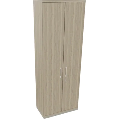 Flügeltürenschrank 6OH B800xT442xH2221 si/Eiche Nat