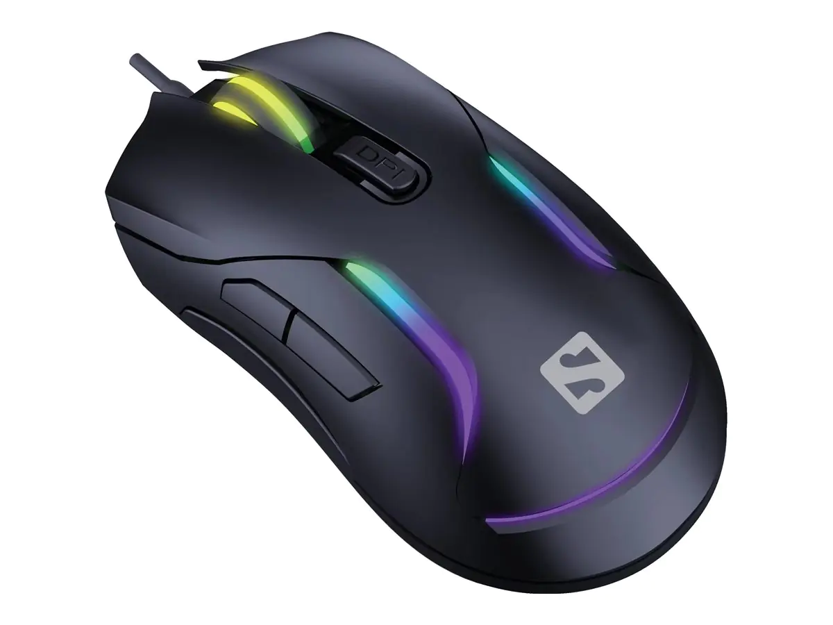 Sandberg LightFlow 6D - Maus - optisch - 6 Tasten - kabelgebunden - USB - Hängebox