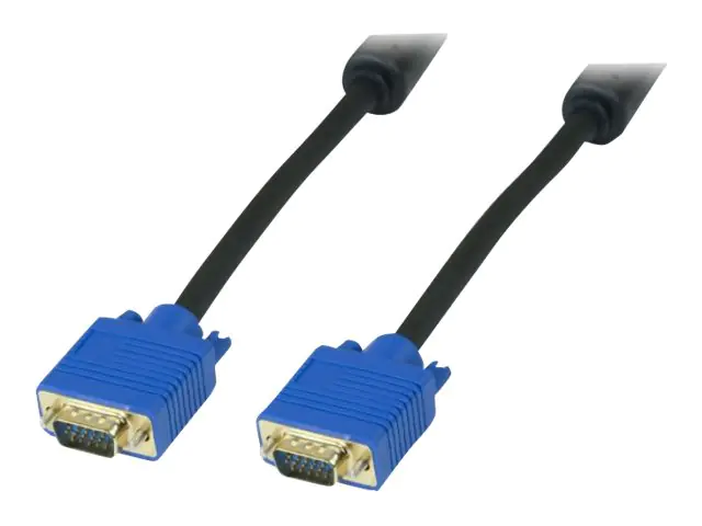 exertis Connect - VGA-Kabel - HD-15 (VGA) (M) zu HD-15 (VGA) (M) - 3 m - Daumenschrauben - Schwarz