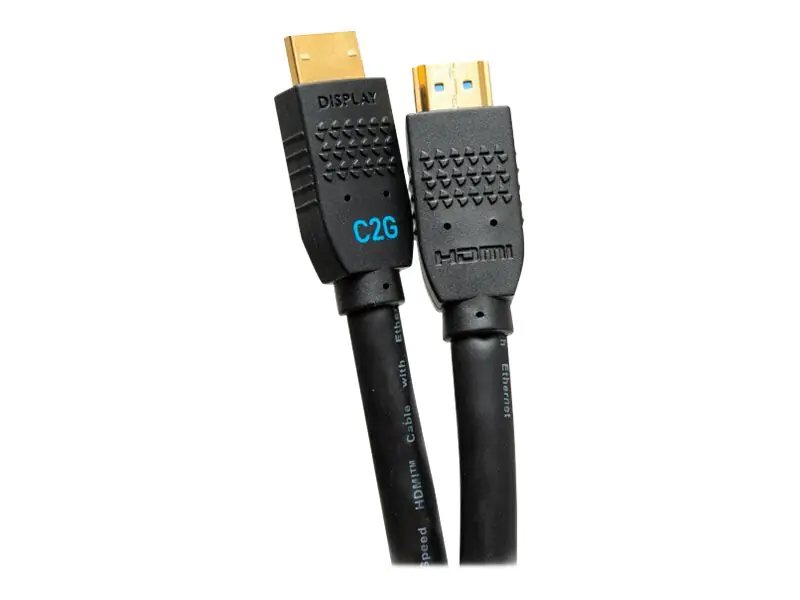 C2G 25ft Ultra Flexible 4K Active HDMI Cable Gripping 4K 60Hz - In-Wall M/M - HDMI-Kabel mit Ethernet - HDMI männlich zu HDMI männlich - 7.6 m - Schwarz - aktiv, Support von 4K 60 Hz