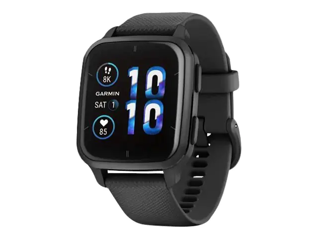 Garmin Venu Sq 2 Music Edition - 40 mm - schwarz - intelligente Uhr mit Band - Silikon - Schiefer - Handgelenkgröße: 125-190 mm - Anzeige 3.59 cm (1.41") - Bluetooth, Wi-Fi, ANT+ - 38 g