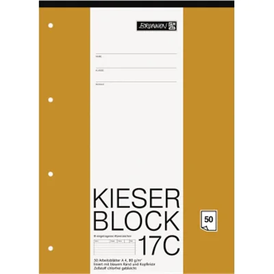 Brunnen 1042927, 210 x 297 mm (A4), Liniertes Papier, 80 g/m², Blau, 50 Blätter