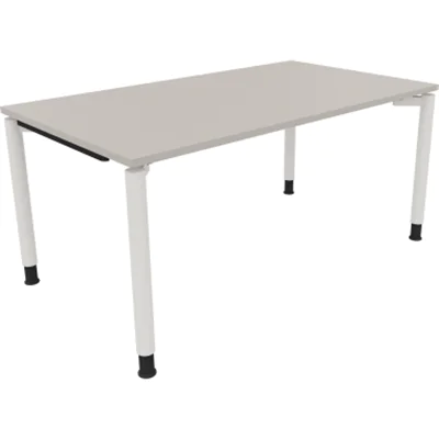 Schreibtisch Vierfuß Rundrohr B1600xT900xH680-820 ws/Lichtgrau Schreibtisch Vierfuß Rundrohr B1600xT900xH680-820 ws/Lichtgrau