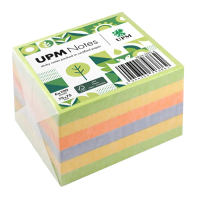 UPM Notes Haftnotiz Spring 75 x 75 mm (B x H) je 2 x limonengrün, je 1 x rapsgelb, orange, violett 100 Bl./Pack. 6 Block/Pack. UPM Notes Haftnotiz Spring 75 x 75 mm (B x H) je 2 x limonengrün, je 1 x rapsgelb, orange, violett 100 Bl./Pack. 6 Block/Pack.
